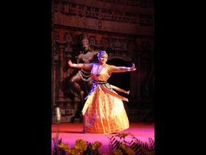 Krishnakshi performing Sattriya Dance in Nishagandhi Festival 2016 held in Thiruvananthapuram, Kerala