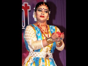 Sattriya dancer Krishnakshi Kashyap performing during the Doul Ustav in Doulgobinda Temple North Guwahati