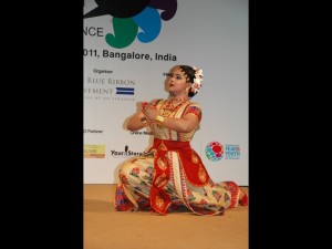 Krishnakshi in a Sattriya Dance performnace in the opening ceremony of 1st South Asian Youth Conference held in IIMB